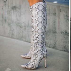 Faux Snake skin boot. Never worn